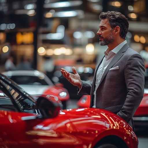 Man Discussing Car