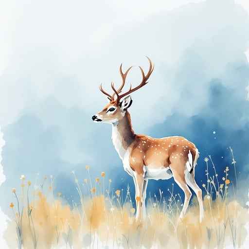 Misty Deer Portrait Misty Deer Portrait