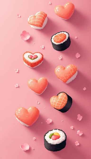 Lovely Sushi Hearts Lovely Sushi Hearts