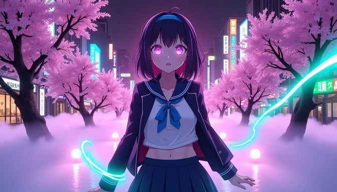 Neon Schoolgirl Fantasy