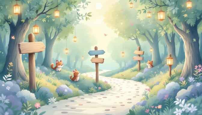 Magical Forest Crossroads