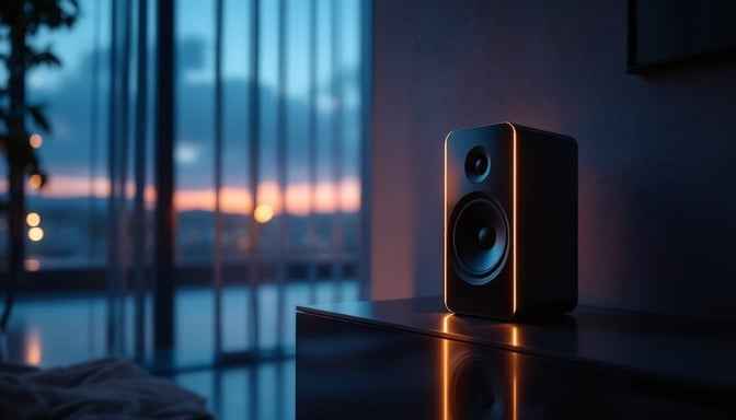Speaker At Sunset