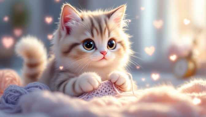 Dreamy Tabby Kitten