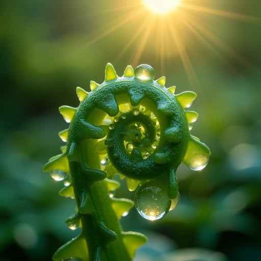 Dewy Emerald Spiral