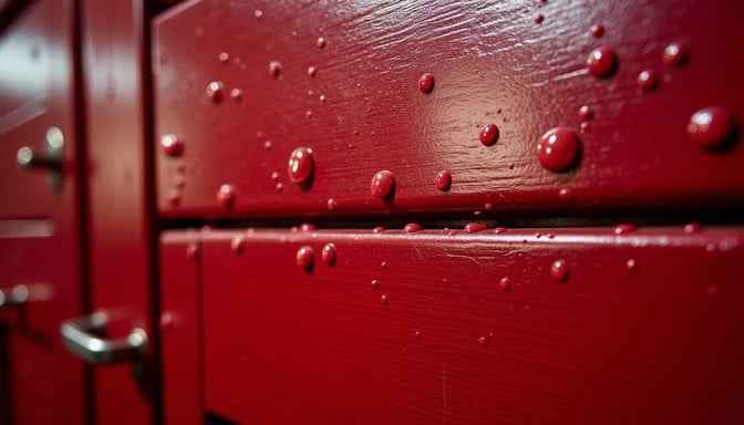 Dewy Red Surface