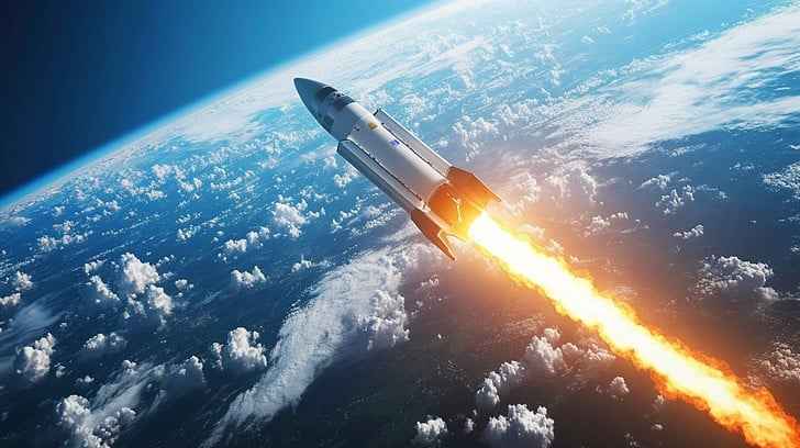 Rocket Launching Skyward Rocket Launching Skyward
