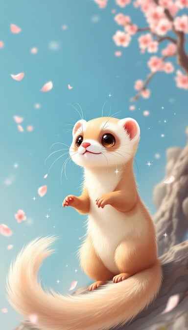Cherry Blossom Ferret