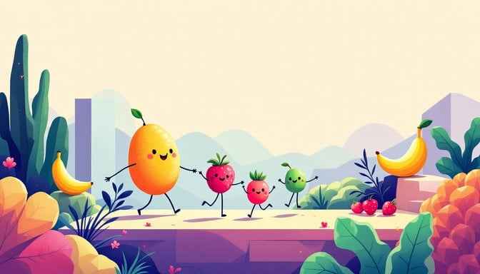 Dancing Fruit Friends Dancing Fruit Friends