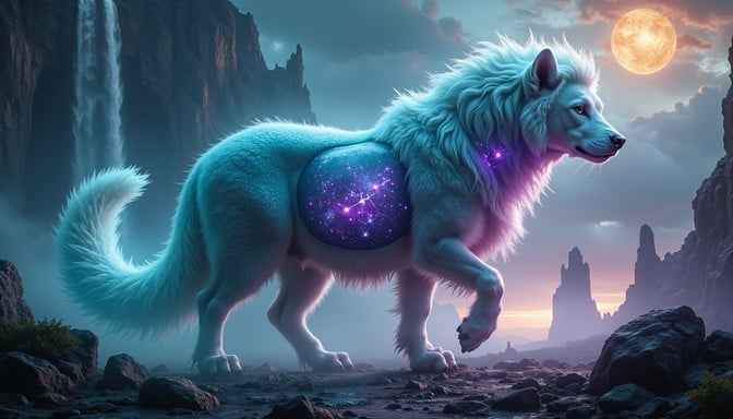 Cosmic Wolf Guardian