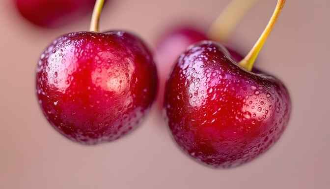 Glistening Ruby Cherries