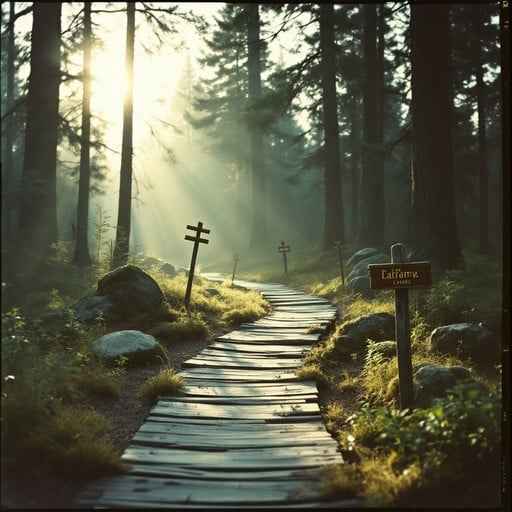 Sunlit Woodland Trail
