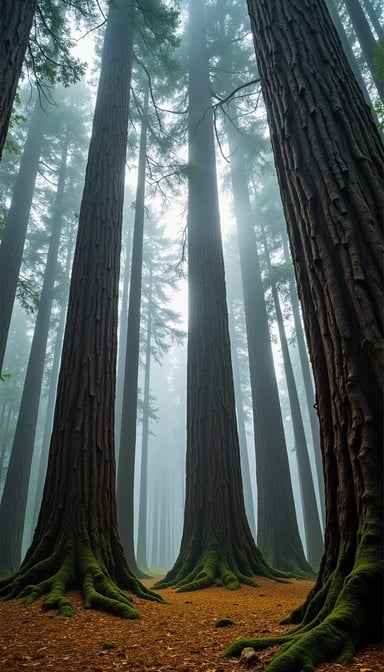 Majestic Misty Redwoods
