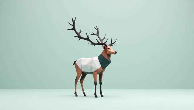 Geometric Deer Profile