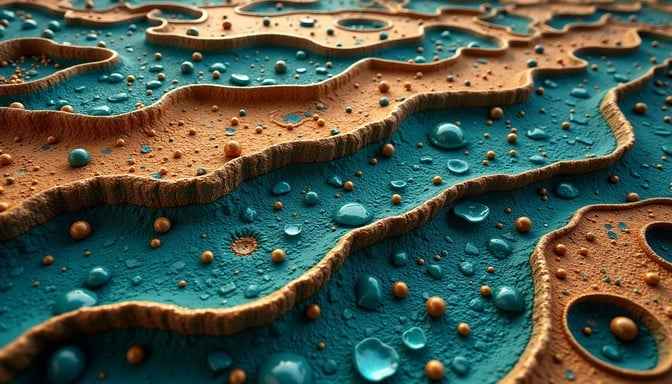 Cellular Teal Terrain