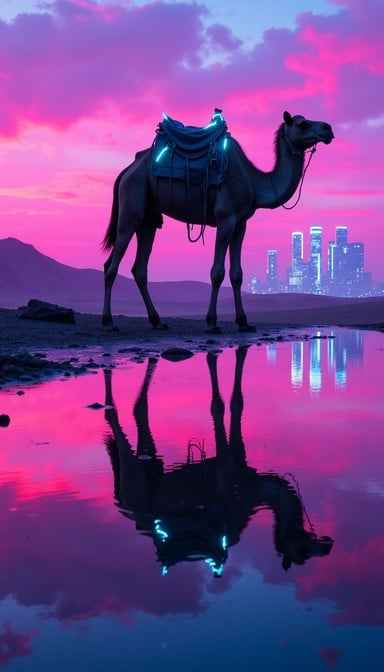 Cyberpunk Desert Mirage Cyberpunk Desert Mirage