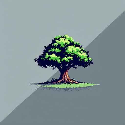 Pixelated Tree Standing