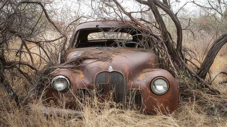 Abandoned Rusty Car Abandoned Rusty Car