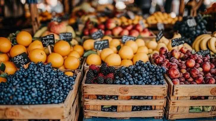 Colorful fruit market