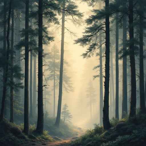 Misty Pine Forest Misty Pine Forest