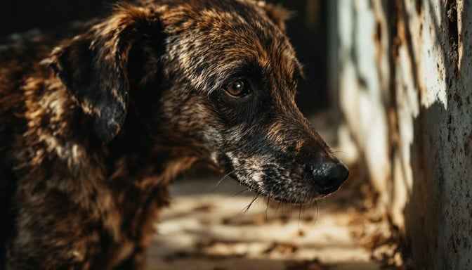 Soulful canine gaze Soulful canine gaze