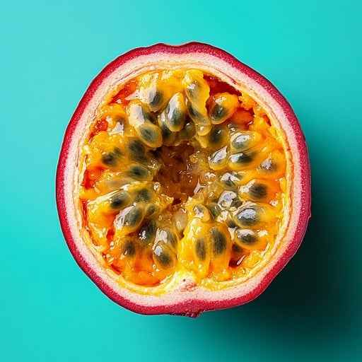 Sliced passion fruit