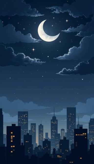 Dreamy Indigo Skyline