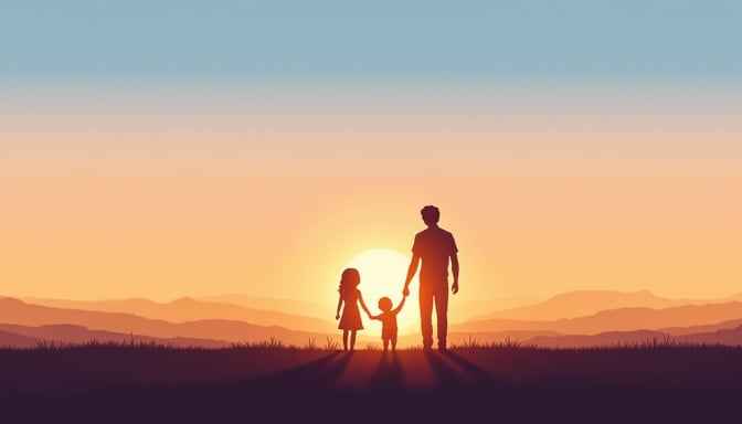 Family Mountain Sunset Family Mountain Sunset