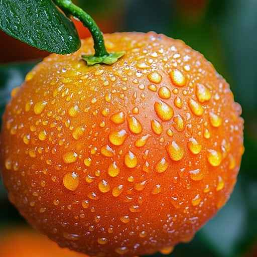 Dewy orange fruit