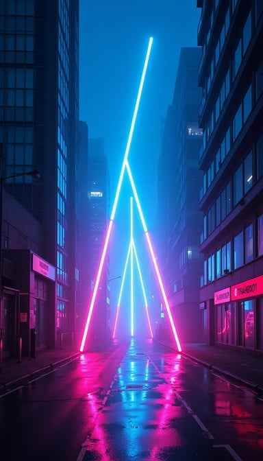 Neon Light Corridor