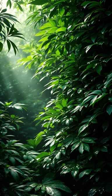 Sunlit Forest Leaves Sunlit Forest Leaves