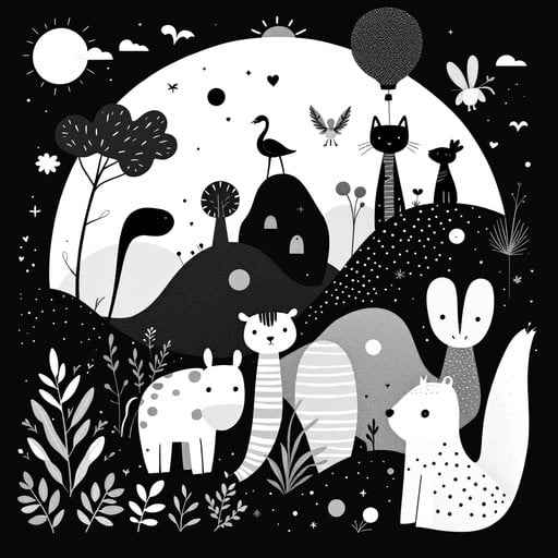 Whimsical Animal Silhouettes