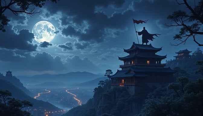 Moonlit Mountain Temple Moonlit Mountain Temple