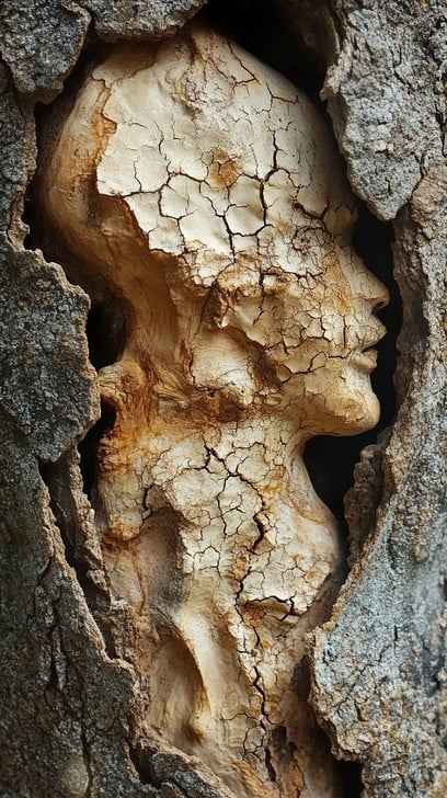 Tree Bark Face