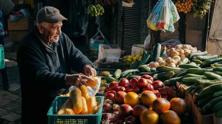 Vendor selling fruit