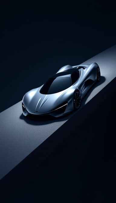 Sleek Silver Supercar