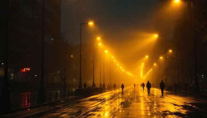 Misty Urban Lights Misty Urban Lights