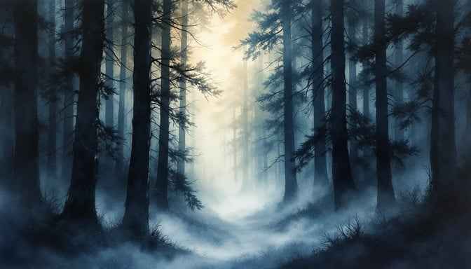 Misty Forest Path