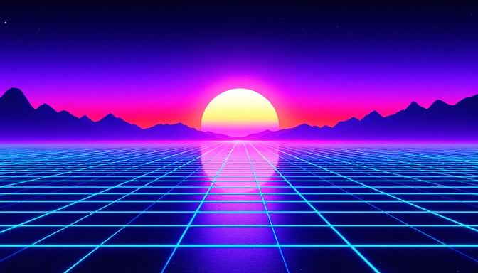 Synthwave Grid Sunset Synthwave Grid Sunset