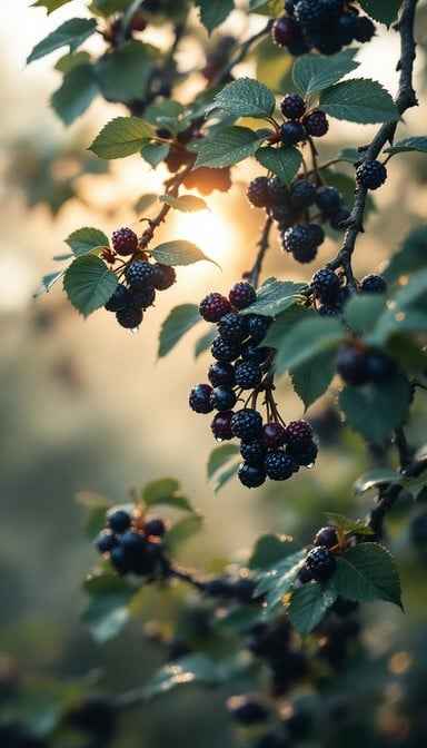 Misty Morning Mulberries