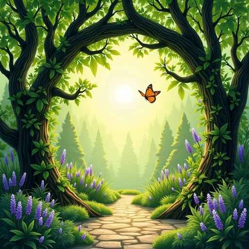 Verdant Butterfly Archway