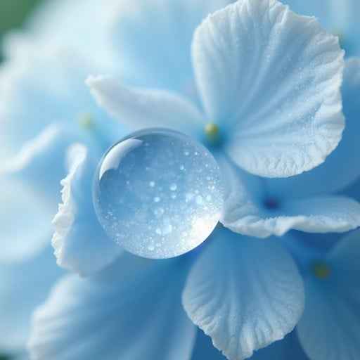 Blue Petal Droplet