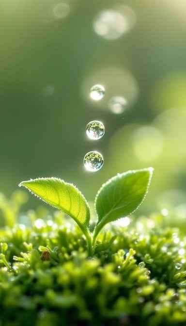 Dewdrops Meet Nature