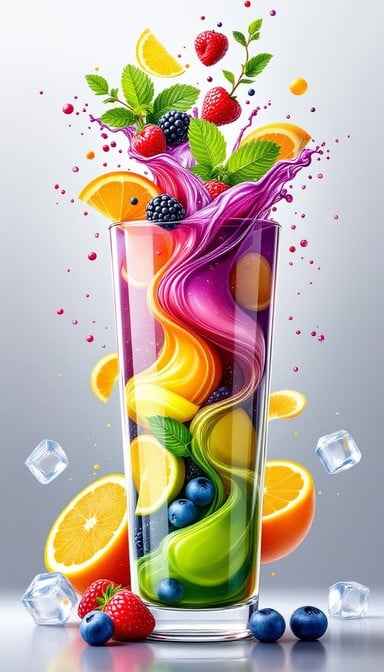 Rainbow Smoothie Art