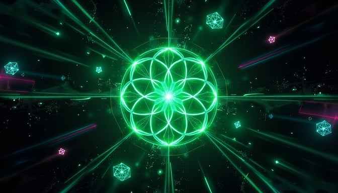 Geometric Neon Mandala Geometric Neon Mandala