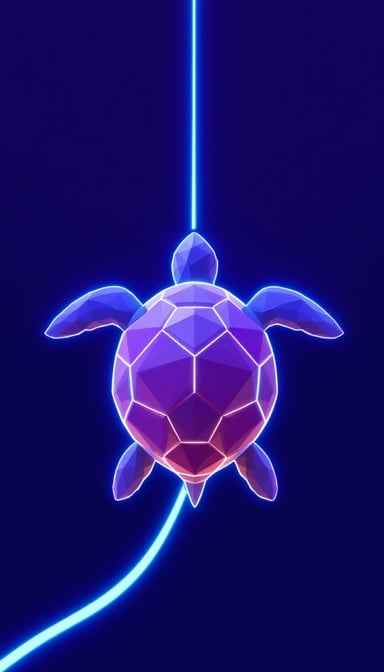 Neon Turtle Ascends