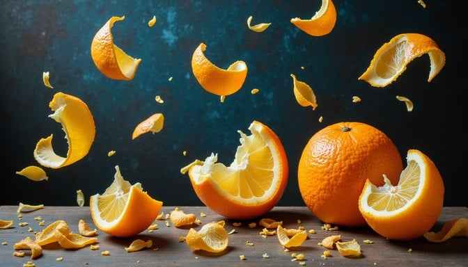 Floating Orange Peels