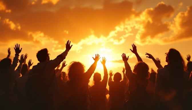 Sunset Celebration Silhouettes Sunset Celebration Silhouettes