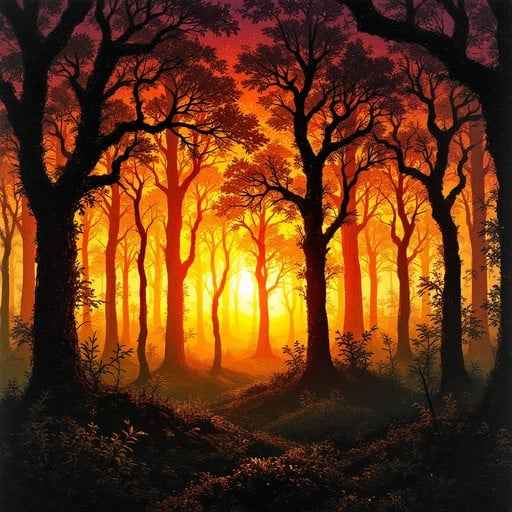 Mystical Forest Sunset Mystical Forest Sunset