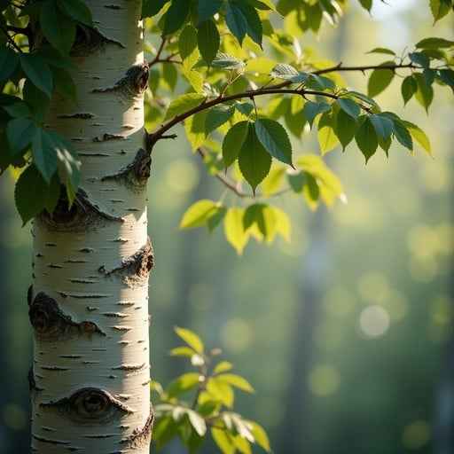Sunlit Birch Portrait