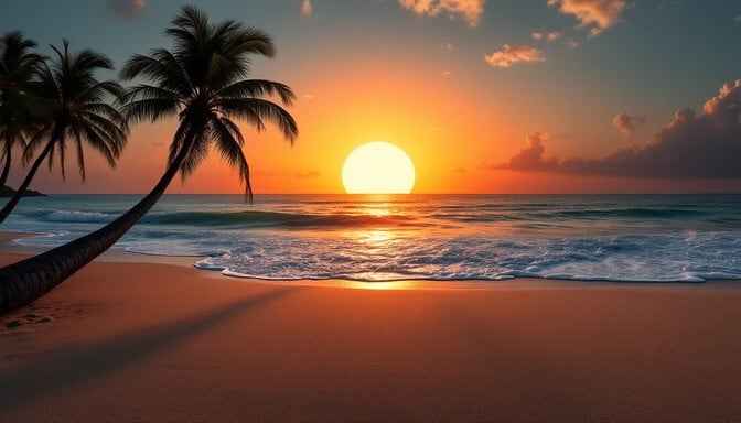 Paradise At Sunset
